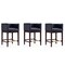Manhattan Comfort Kingsley Counter Stool in Black and Dark Walnut, PK3 3-CS005-BK - alternate 1